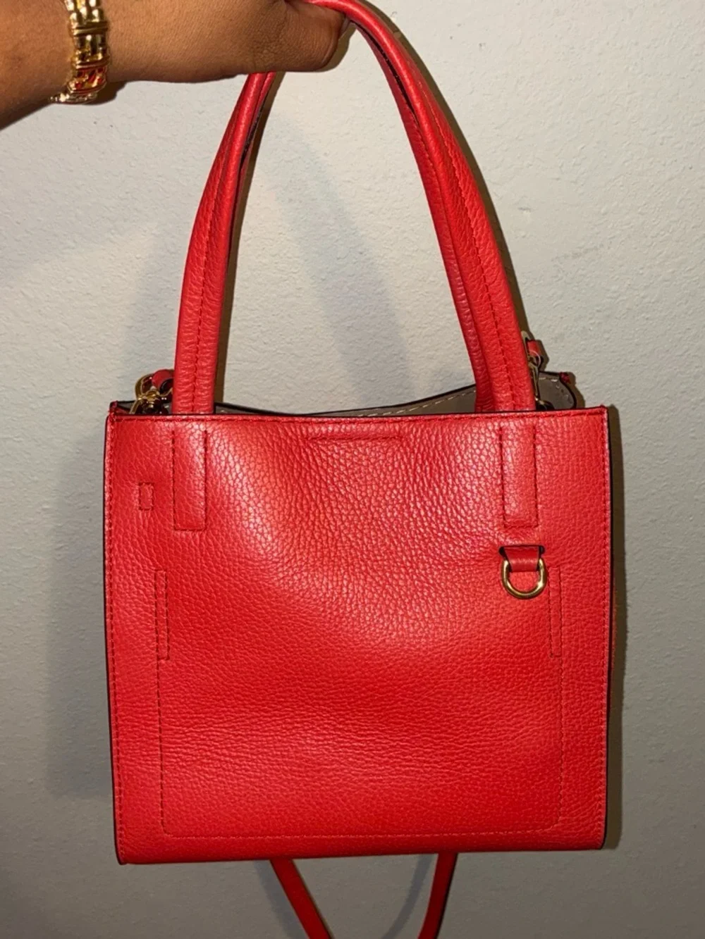 Banana Republic- Like New Red Orange Leather Suede Bag  - Timeless and Elegant